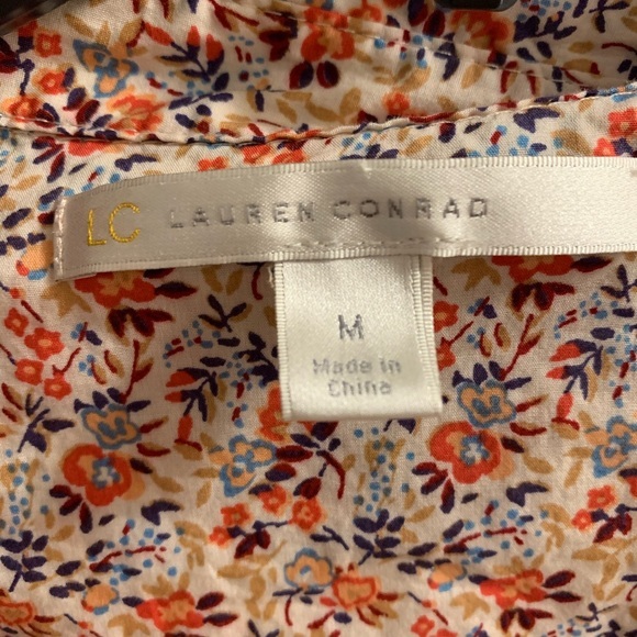 Lauren Conrad LC Floral Button Down Long Sleeve - Picture 5 of 7